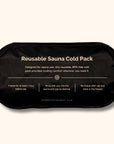 Embrace the Heat reusable sauna cold pack with usage instructions and BPA-free design.