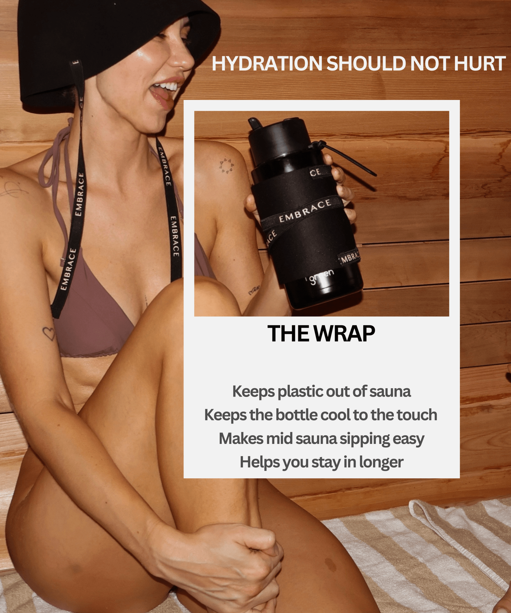 The Wrap | Sauna Bottle Sleeve - Embrace The Heat